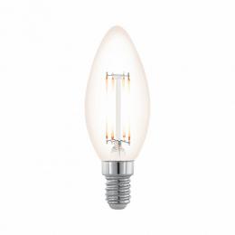 Лампа светодиодная филаментная диммируемая Eglo E14 3,5W 2200К прозрачная 11708  - 1 купить