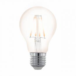 Лампа светодиодная филаментная диммируемая Eglo E27 4W 2200К прозрачная 11706  купить