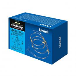 Светодиодная гирлянда Uniel ULD-E0200-200/STB/3AA WARM WHITE IP44 UL-00008667  купить