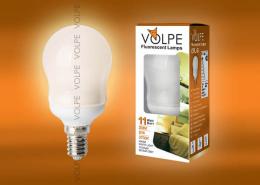 Лампа энергосберегающая Volpe E14 11W 2700K матовая CFL-G 45 220-240V 11W E14 2700K 03643  купить