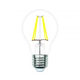 Лампа светодиодная филаментная Volpe E27 5W 3000K прозрачная LED-A60-5W/3000K/E27/CL/SLF UL-00008294  купить