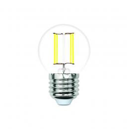 Лампа светодиодная филаментная Volpe E27 6W 4000K прозрачная LED-G45-6W/4000K/E27/CL/SLF UL-00008309  купить