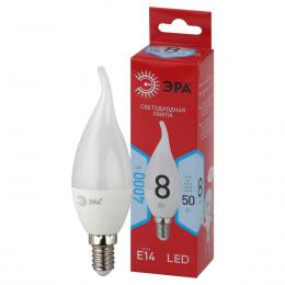 Лампа светодиодная ЭРА E14 8W 4000K матовая LED BXS-8W-840-E14 R Б0051848  купить