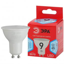 Лампа светодиодная ЭРА GU10 9W 4000K матовая LED MR16-9W-840-GU10 R Б0050692  купить